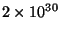 $2\times 10^{30}$