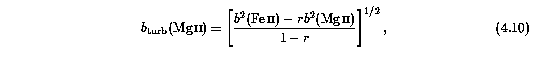 Turbulent Component to b Parameter