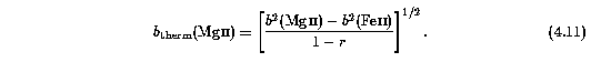 Thermal Component to b Parameter