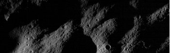 Image of part of the lunar surface, taken by the Lunar Reconnaissance Orbiter.