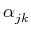 $\displaystyle \alpha_{{jk}}^{}$