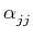 $\displaystyle \alpha_{{jj}}^{}$