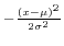 $\scriptstyle {-{(x-\mu)^2\over 2\sigma^2}}$
