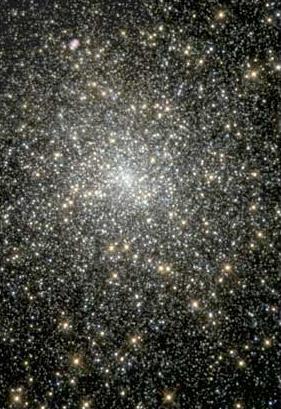 Hundreds of thousands of stars, bound tightly together into a single cluster.