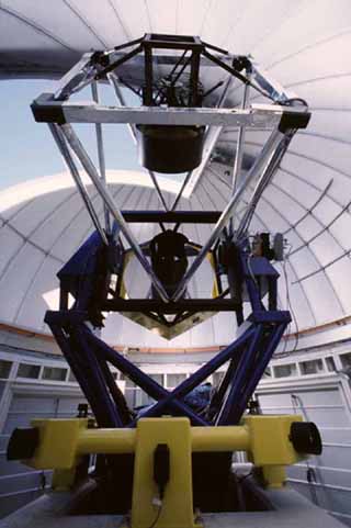 The NMSU 1-meter optical telescope, encased in a dome.