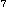 Symbol for seven in the exponent.