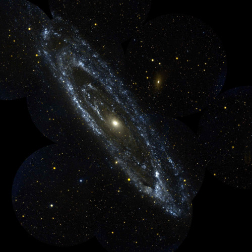 The Andromeda galaxy, a large spiral galaxy quite near to our Milky Way.