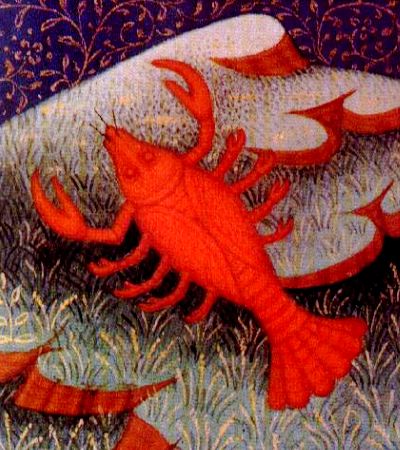 The constellation of Cancer, a crustacean (a crab).