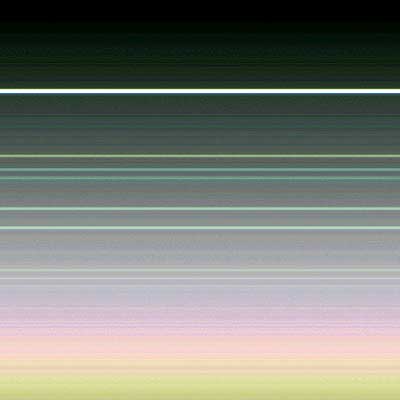 Mosaic showing the 13 large rings surrounding Uranus.