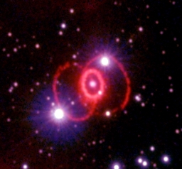 Remnants of a supernova explosion