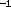 Symbol for a small minus number one.