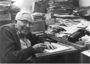Clyde in his office. The contents have been archived in the NMSU library